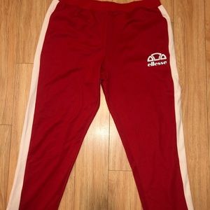 Ellesse red track pants